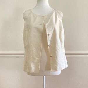 Vintage %100 Silk Embroidered Top